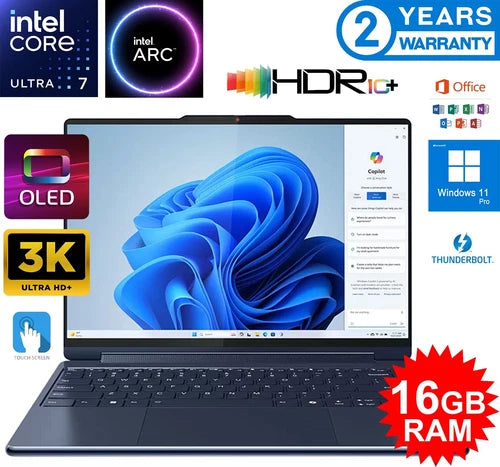 LENOVO YOGA 9i OLED TOUCHSCREEN, 16 CORE ULTRA 7, 16GB DDR5, 1TB SSD.